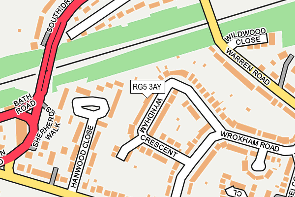 RG5 3AY map - OS OpenMap – Local (Ordnance Survey)