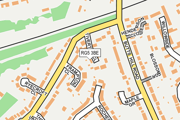 RG5 3BE map - OS OpenMap – Local (Ordnance Survey)