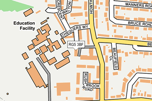 RG5 3BF map - OS OpenMap – Local (Ordnance Survey)