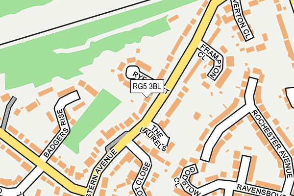 RG5 3BL map - OS OpenMap – Local (Ordnance Survey)