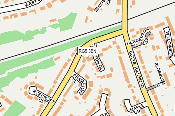 RG5 3BN map - OS OpenMap – Local (Ordnance Survey)