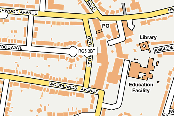 RG5 3BT map - OS OpenMap – Local (Ordnance Survey)