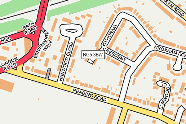 RG5 3BW map - OS OpenMap – Local (Ordnance Survey)