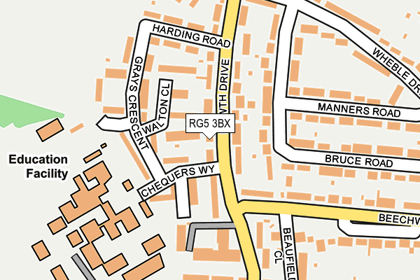 RG5 3BX map - OS OpenMap – Local (Ordnance Survey)