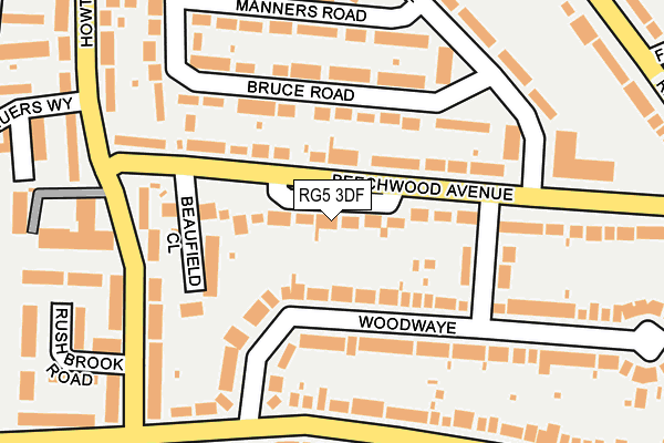 RG5 3DF map - OS OpenMap – Local (Ordnance Survey)