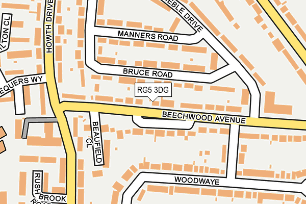 RG5 3DG map - OS OpenMap – Local (Ordnance Survey)