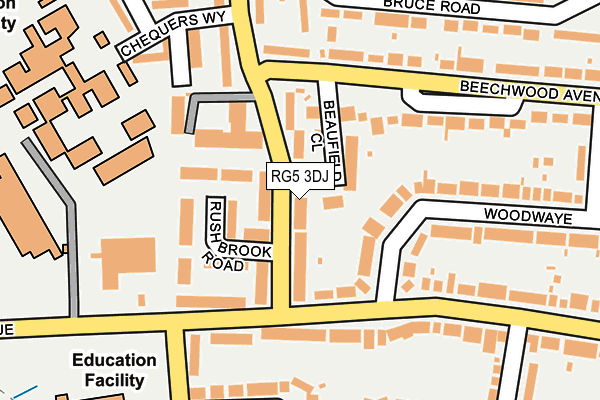 RG5 3DJ map - OS OpenMap – Local (Ordnance Survey)