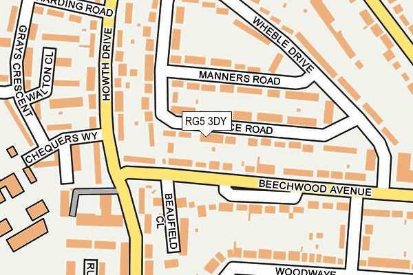 RG5 3DY map - OS OpenMap – Local (Ordnance Survey)