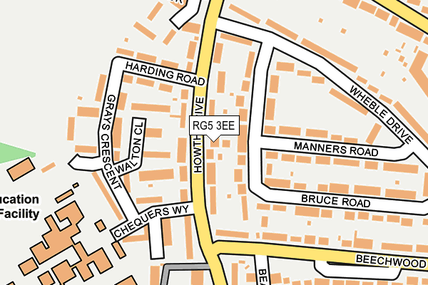 RG5 3EE map - OS OpenMap – Local (Ordnance Survey)