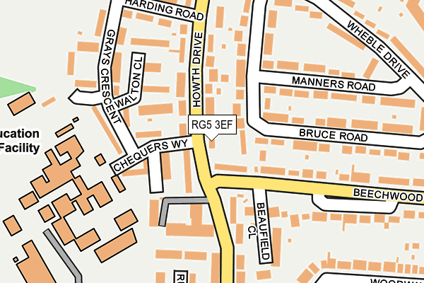 RG5 3EF map - OS OpenMap – Local (Ordnance Survey)