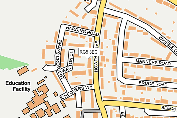 RG5 3EG map - OS OpenMap – Local (Ordnance Survey)