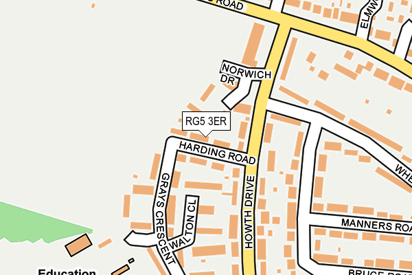 RG5 3ER map - OS OpenMap – Local (Ordnance Survey)
