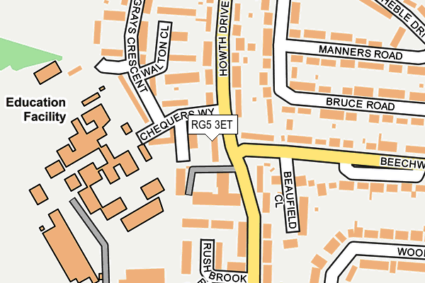 RG5 3ET map - OS OpenMap – Local (Ordnance Survey)