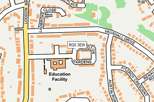 RG5 3EW map - OS OpenMap – Local (Ordnance Survey)