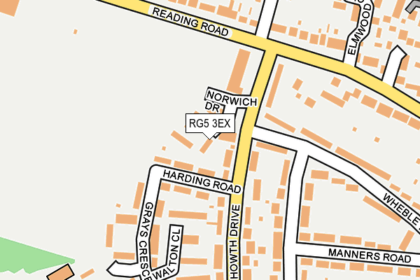 RG5 3EX map - OS OpenMap – Local (Ordnance Survey)