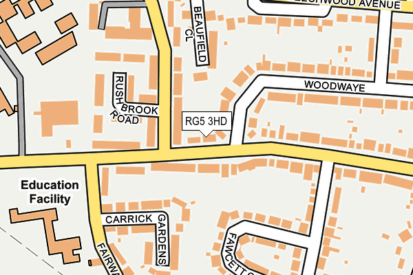 RG5 3HD map - OS OpenMap – Local (Ordnance Survey)