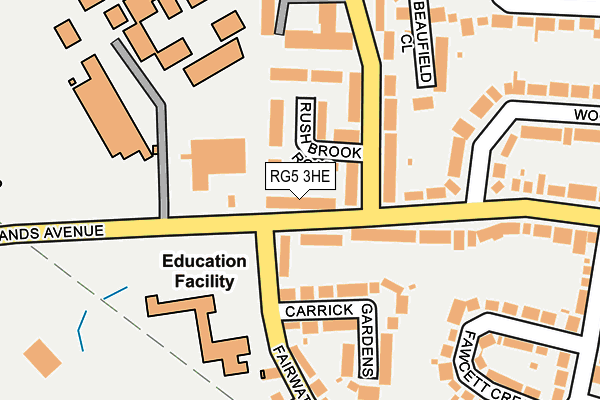 RG5 3HE map - OS OpenMap – Local (Ordnance Survey)