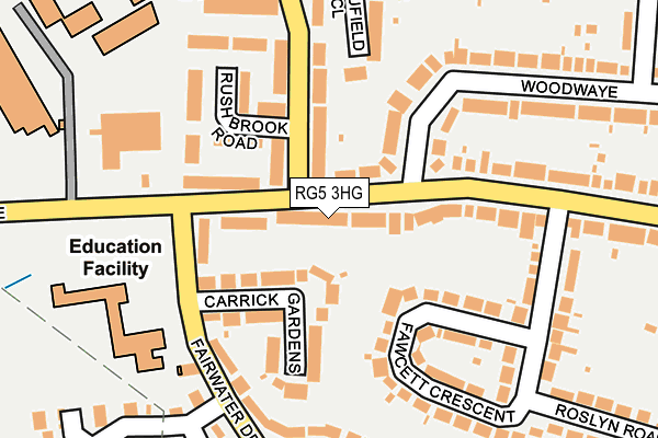 RG5 3HG map - OS OpenMap – Local (Ordnance Survey)