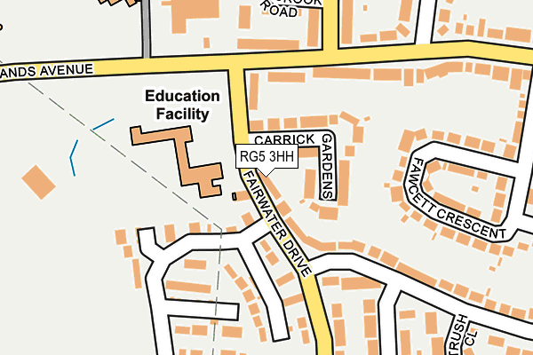 RG5 3HH map - OS OpenMap – Local (Ordnance Survey)