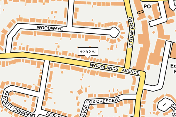 RG5 3HJ map - OS OpenMap – Local (Ordnance Survey)