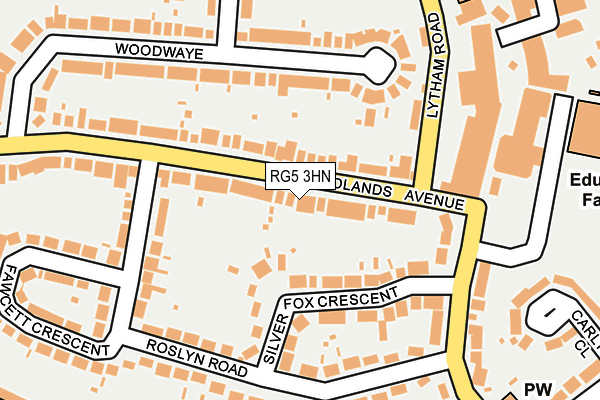 RG5 3HN map - OS OpenMap – Local (Ordnance Survey)