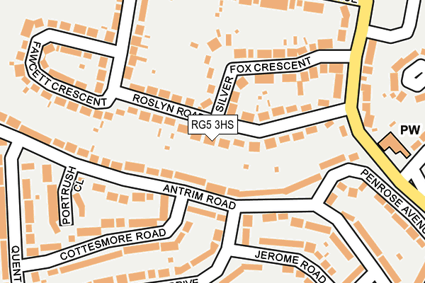 RG5 3HS map - OS OpenMap – Local (Ordnance Survey)