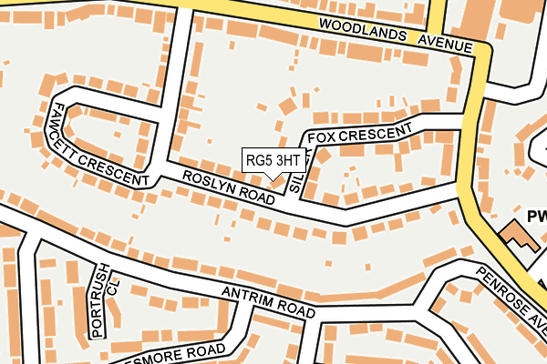 RG5 3HT map - OS OpenMap – Local (Ordnance Survey)