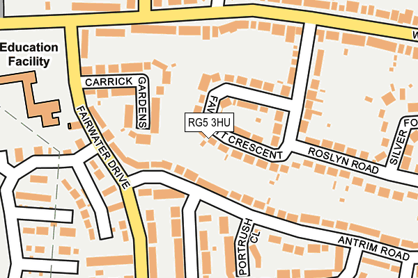 RG5 3HU map - OS OpenMap – Local (Ordnance Survey)