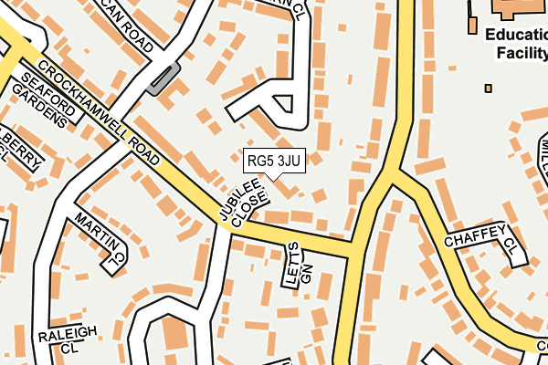 RG5 3JU map - OS OpenMap – Local (Ordnance Survey)