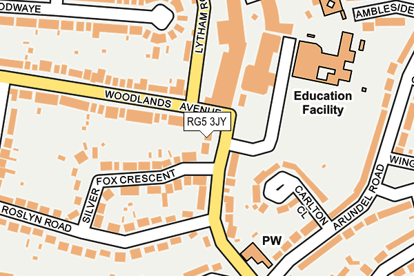 RG5 3JY map - OS OpenMap – Local (Ordnance Survey)