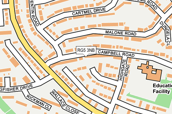 RG5 3NB map - OS OpenMap – Local (Ordnance Survey)