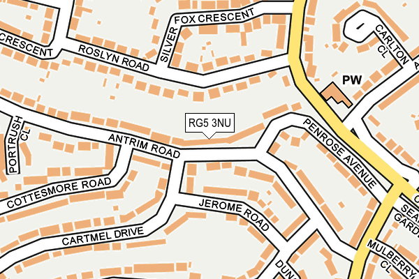 RG5 3NU map - OS OpenMap – Local (Ordnance Survey)