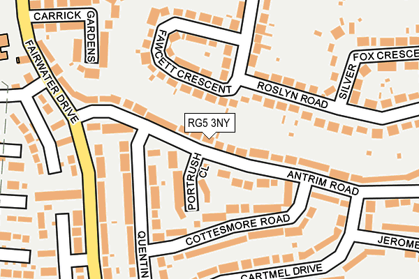 RG5 3NY map - OS OpenMap – Local (Ordnance Survey)