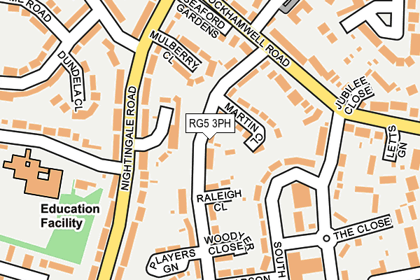 RG5 3PH map - OS OpenMap – Local (Ordnance Survey)