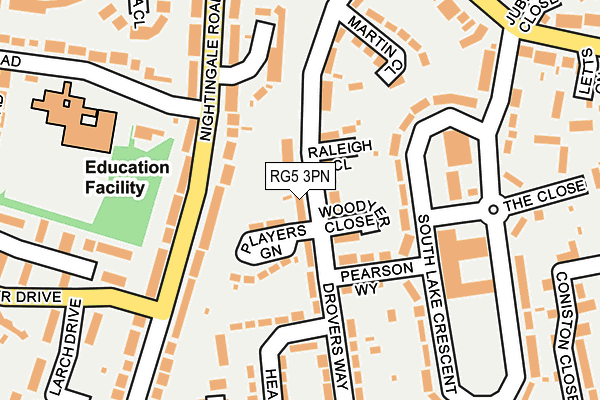 RG5 3PN map - OS OpenMap – Local (Ordnance Survey)