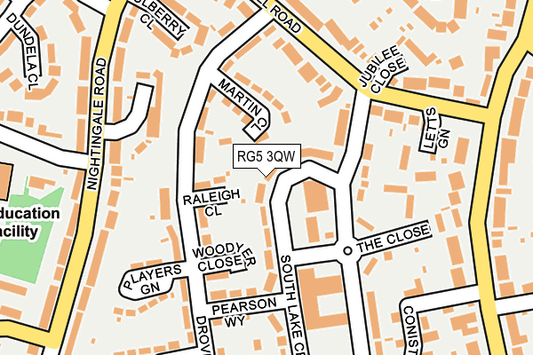 RG5 3QW map - OS OpenMap – Local (Ordnance Survey)