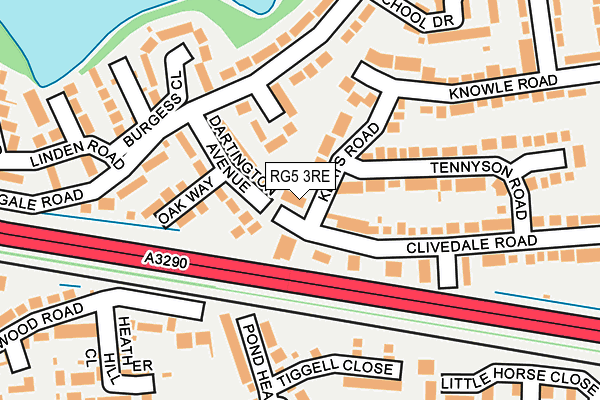 RG5 3RE map - OS OpenMap – Local (Ordnance Survey)