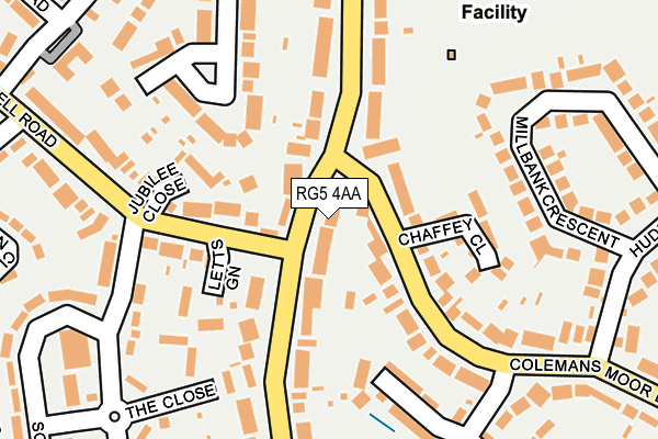 RG5 4AA map - OS OpenMap – Local (Ordnance Survey)