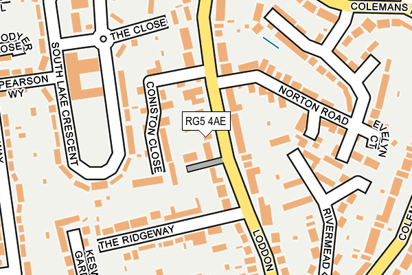RG5 4AE map - OS OpenMap – Local (Ordnance Survey)