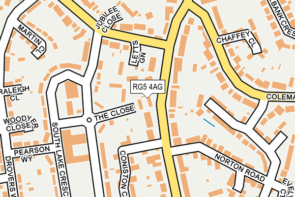 RG5 4AG map - OS OpenMap – Local (Ordnance Survey)