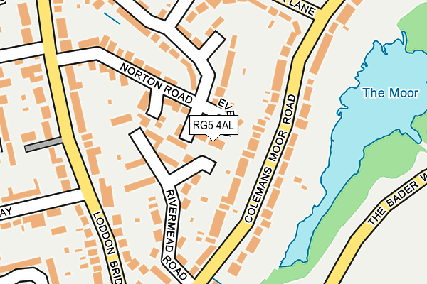 RG5 4AL map - OS OpenMap – Local (Ordnance Survey)