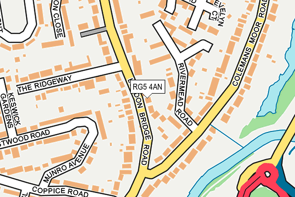 RG5 4AN map - OS OpenMap – Local (Ordnance Survey)