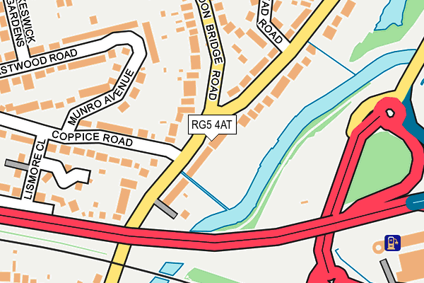 RG5 4AT map - OS OpenMap – Local (Ordnance Survey)