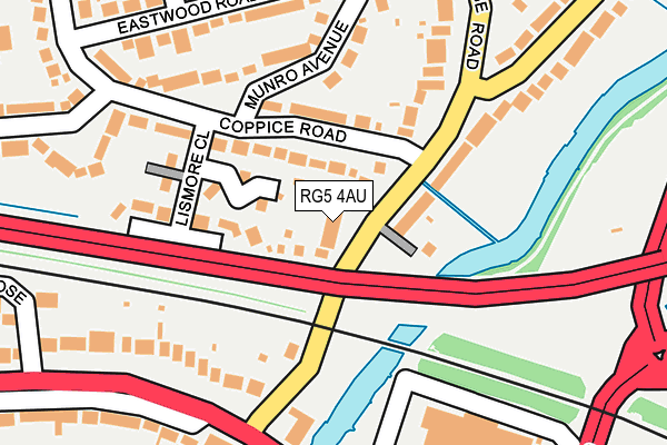 RG5 4AU map - OS OpenMap – Local (Ordnance Survey)