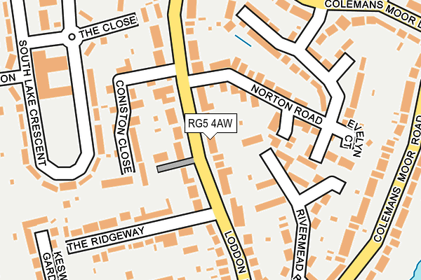 RG5 4AW map - OS OpenMap – Local (Ordnance Survey)
