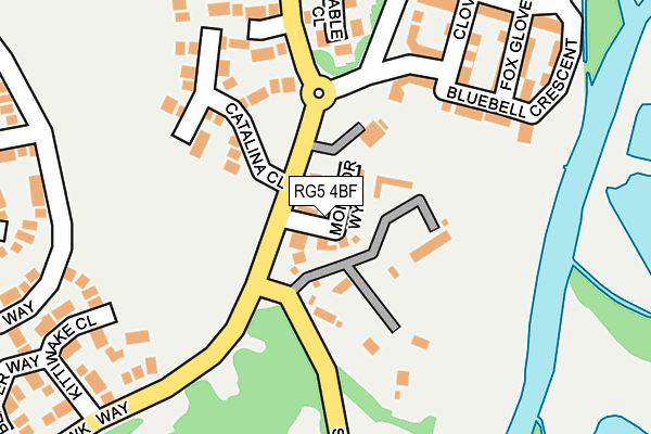 RG5 4BF map - OS OpenMap – Local (Ordnance Survey)