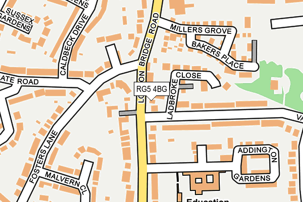 RG5 4BG map - OS OpenMap – Local (Ordnance Survey)