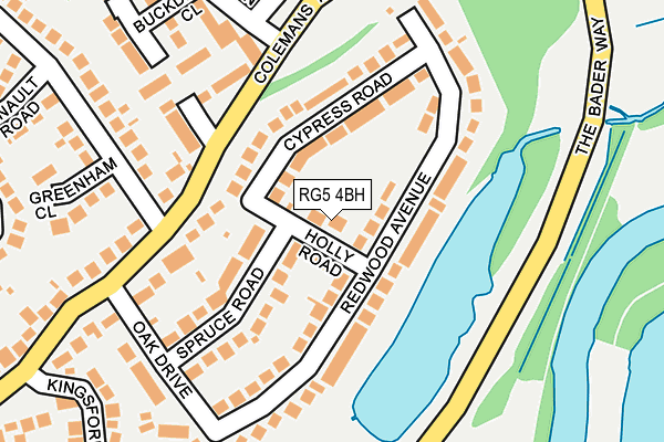 RG5 4BH map - OS OpenMap – Local (Ordnance Survey)