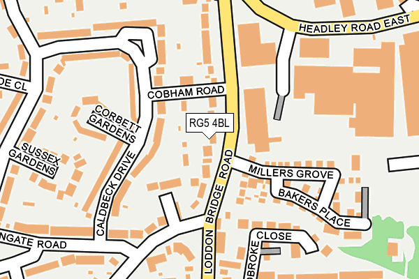 RG5 4BL map - OS OpenMap – Local (Ordnance Survey)