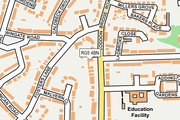 RG5 4BN map - OS OpenMap – Local (Ordnance Survey)